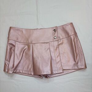 Celebrity Pink Micro Mini Pleated Skirt- Large